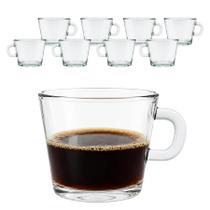 Kit 8 Xicara Vidro Transparente Café Chá Cappuccino 180ml Kit 8 Xicara Vidro Transparente Café Chá Cappuccino 180ml