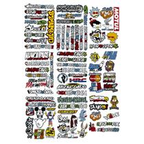 Kit 80 Adesivos Para Capacete Carro Bike Moto Prova D'Água