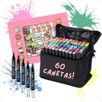 Kit 80 Canetas Ponta Dupla + Livro Bobbie Goods - FAM Kit 80 Canetas Ponta Dupla + Livro Bobbie Goods - FAM