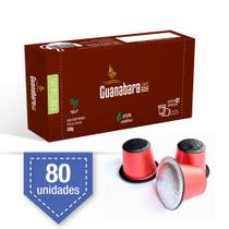Kit 80 Cápsulas de café Guanabara gourmet compatível Nespresso