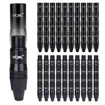 Kit 80 Conectores XLR Macho e Fêmea Premium PVK-PT Voik Metal e ABS Preto Kit 80 Conectores XLR Macho e Fêmea Premium PVK-PT Voik Metal e ABS Preto