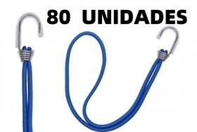 Kit 80 Elásticos Extensor Borracha p/ Caminhão Carreta AZUL