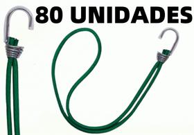 Kit 80 Elásticos Extensor Borracha p/ Caminhão Carreta VERDE