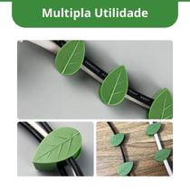 Kit 80 Folhas Clips Adesivos Fixação Parede Suporte Plantas Kit 80 Folhas Clips Adesivos Fixação Parede Suporte Plantas