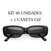 Kit 80 Óculos De Sol Retrô Vintage + Caneta Giz Balada