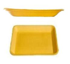 Kit 800 Bandeja De Isopor Amarela B01 Rasa - 15X15X1,8Cm