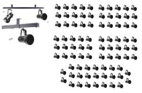 Kit 85 Spot Trilho Perfilado Eletro calha Par20 Bulbo OL7