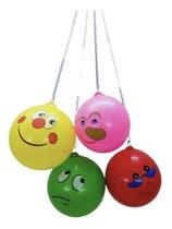 Kit 85Un Bola Vinil Com Mola Encaracolada Festa Brinquedo