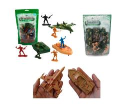 Kit 88 Soldados Brinquedo Exército Miniatura Militar Guerra