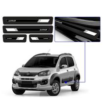 Kit 8pçs Soleira Adesiva Fiat Uno Attractive 2020 2021 2022