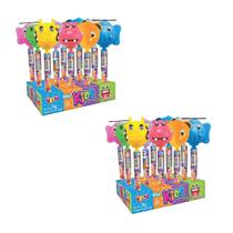 Kit 8un Tubo de balinhas p/ Crianças Tutti-Frutti bichinhos