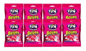 Kit 8x Balas Fini Beijos De Morango 100g - Cimed