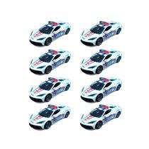 Kit 8x Brinquedo carrinho policial de propulsão - AP TOYS