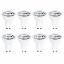 Kit 8x Lâmpada Dicróica LED MR16 GU10 4,8W 2700K Bivolt
