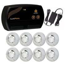 Kit 8X Led Rgb 4W Abs Piscina + Comando Wifi - Luxpool