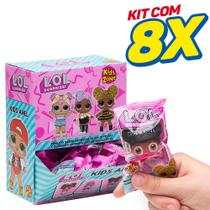 Kit 8x Pirulito Com Anel Da Boneca Fashion Lol Surprise Diversão