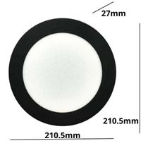 Kit 8x Plafon Redondo Preto Para Teto Painel de Led Luz Bran