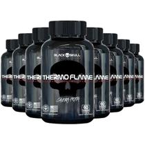 Kit 8X Thermo Flame 60 Caps Cada Black Skull Sabor Sem Sabor