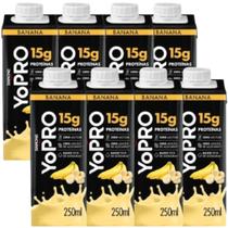 Kit 8x YoPRO bebida láctea UHT 250ml Danone - 15g de proteínas