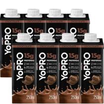 Kit 8x YoPRO bebida láctea UHT 250ml Danone - 15g de proteínas