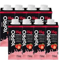 Kit 8X Yopro Bebida Láctea Uht 250Ml Danone - 15G Proteínas