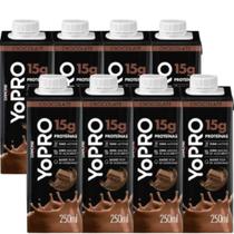 Kit 8X Yopro Bebida Láctea Uht 250Ml Danone - 15G Proteínas