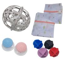 Kit 9 Acessórios Para Lavar Roupas na Máquina