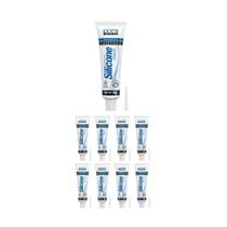 Kit 9 Adesivo Silicone 50g Acetico Branco Tekbond