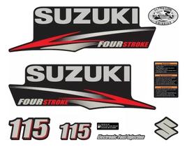 Kit 9 Adesivos Compatível Motor Suzuki 115 4T
