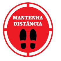 Kit 9 Adesivos De Chão Fila Mantenha Distância - Adesivos_Inove