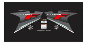 Kit 9 Adesivos Vinil Compatível GSX 650F 2010 Preto Kit 9 Adesivos Vinil Compatível GSX 650F 2010 Preto