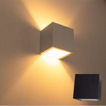 kit 9 Arandela 2 Fachos Slim Preta Luminária Externa ou Interna St397