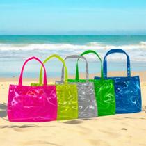 Kit 9 Bolsa Praia Sacola Piscina Transparente Impermeável