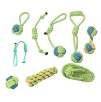 Kit 9 Brinquedos Corda Para Cachorro Mordedor Puxador Bola
