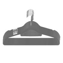 Kit 9 Cabides De Veludo Organizador Roupa Armário Cabideiro