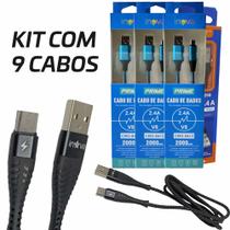 Kit 9 Cabo de Dados Inova USB V8 1M Atacado Para Revenda Kit 9 Cabo de Dados Inova USB V8 1M Atacado Para Revenda