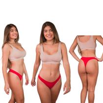 Kit 9 Calcinha Fio Dental Tanga Algodão Sexy Feminina Adulto Conforto Sortidas Lisa Estampada