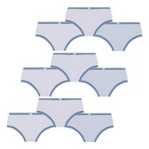 Kit 9 Calcinha Lobinha Infantil Kids Lupo Algodão Estampada