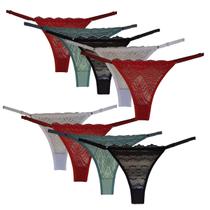 Kit 9 Calcinhas Tanga Ajuste Lateral Lingerie Feminina 126 Kit 9 Calcinhas Tanga Ajuste Lateral Lingerie Feminina 126