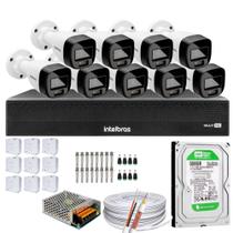 Kit 9 Câmeras VHD 1220B Full Color Dvr Intelbras 16 ch 1016-c C/HD 500GB