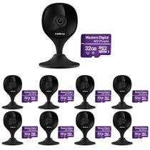 Kit 9 Câmeras Wi-Fi Inteligente Com Alarme e Armazenamento em Nuvem + Cartão de Memória 32 GB iMX C Black Intelbras Kit 9 Câmeras Wi-Fi Inteligente Com Alarme e Armazenamento em Nuvem + Cartão de Memória 32 GB iMX C Black Intelbras