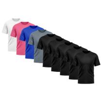 Kit 9 Camisetas Masculina Dry Fit Proteção Solar UV Básica Lisa Treino Academia Passeio Fitness Ciclismo Camisa