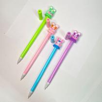 Kit 9 canetas de coelhinho coloridos fofos para escola