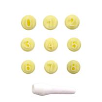 Kit 9 Carimbos para Doces Números Amarelo Bluestar