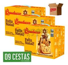 Kit 9 Cesta De Natal Bauducco Grande 20 Itens Original C Nf