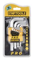 Kit 9 Chaves Allen Cromo Vanadium 1,5mm a 10mm Cabo Emborrachado Alta Durabilidade