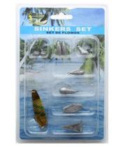 Kit 9 Chumbo Praia Piramide Gota Pingo 1 Isca Spner Colher