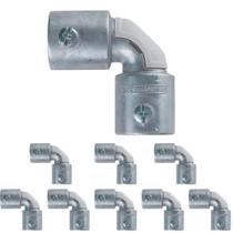 Kit 9 Conector Curvo Box Sem Rosca Aluminio 3/4 Tramontina