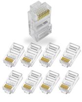 Kit 9 Conector RJ45 Macho 8 Vias Plug de Rede Kit 9 Conector RJ45 Macho 8 Vias Plug de Rede