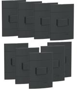 Kit 9 conjunto de interruptores simples cor grafite 10a 250v schneider